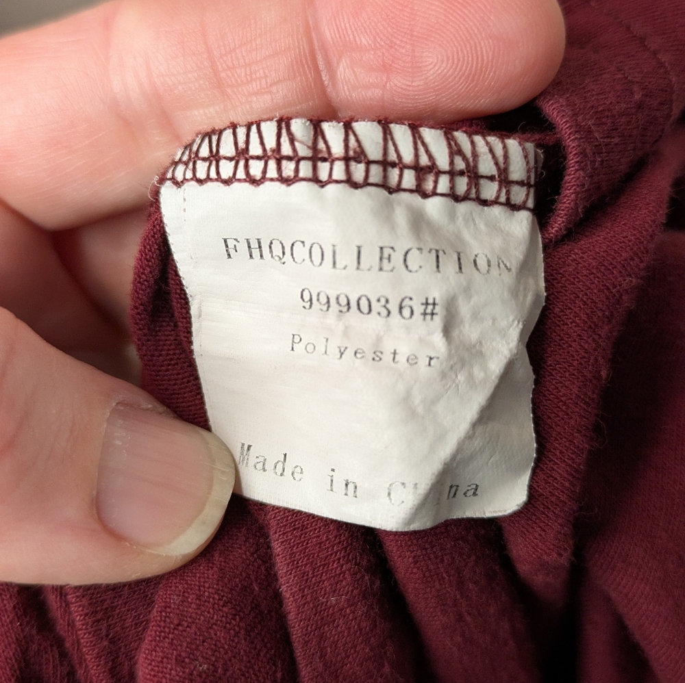 FHQ Collection Maroon Turtleneck Dress - Picture 4 of 4